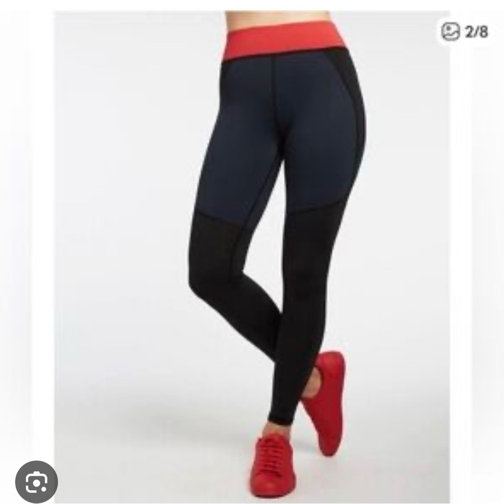 Michi blue and red tidal Colorblock Leggings sz S